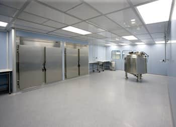 Constructing clean rooms in a factory in the south of Israel